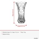 Ver imagem 7 de Vaso Decorativo de Vidro Transparente 25x13x13cm Enfeite Sala Mesa Estante