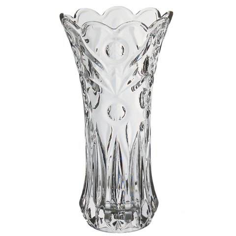 Vaso Decorativo de Vidro Transparente 25x13x13cm Enfeite Sala Mesa Estante