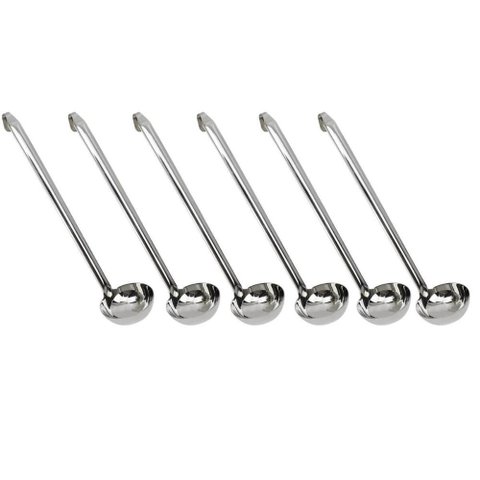 Kit 6 Conchas Inox 46cm Profissional Weck Cozinha Buffet Servir Sopa Feijão Caldos Restaurante