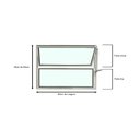 Ver imagem 4 de Vitro Basculante 40x60 Alumínio Branco Vidro Liso