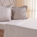Ver imagem 3 de Jogo de Cama King 4 Pçs Line Stile 100% Poliéster 193x203x40cm Linho