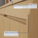 Ver imagem 6 de Cozinha 6 Peças 12 Portas 5 Gavetas 350cm 100% MDF Simone Mendes Cinza/Carvalho/Greige
