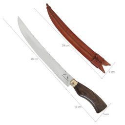 Faca Estilo Chef Nusret Gökçe 3mm Salt Bae Carne Churrasco Artesanal 10' Aço Inox 420c - 5