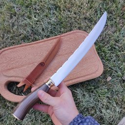 Faca Estilo Chef Nusret Gökçe 3mm Salt Bae Carne Churrasco Artesanal 10' Aço Inox 420c - 4