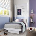 Ver imagem 1 de Cama de Casal Articulável Vertical Vancouver Cv140 Branco Art In Móveis