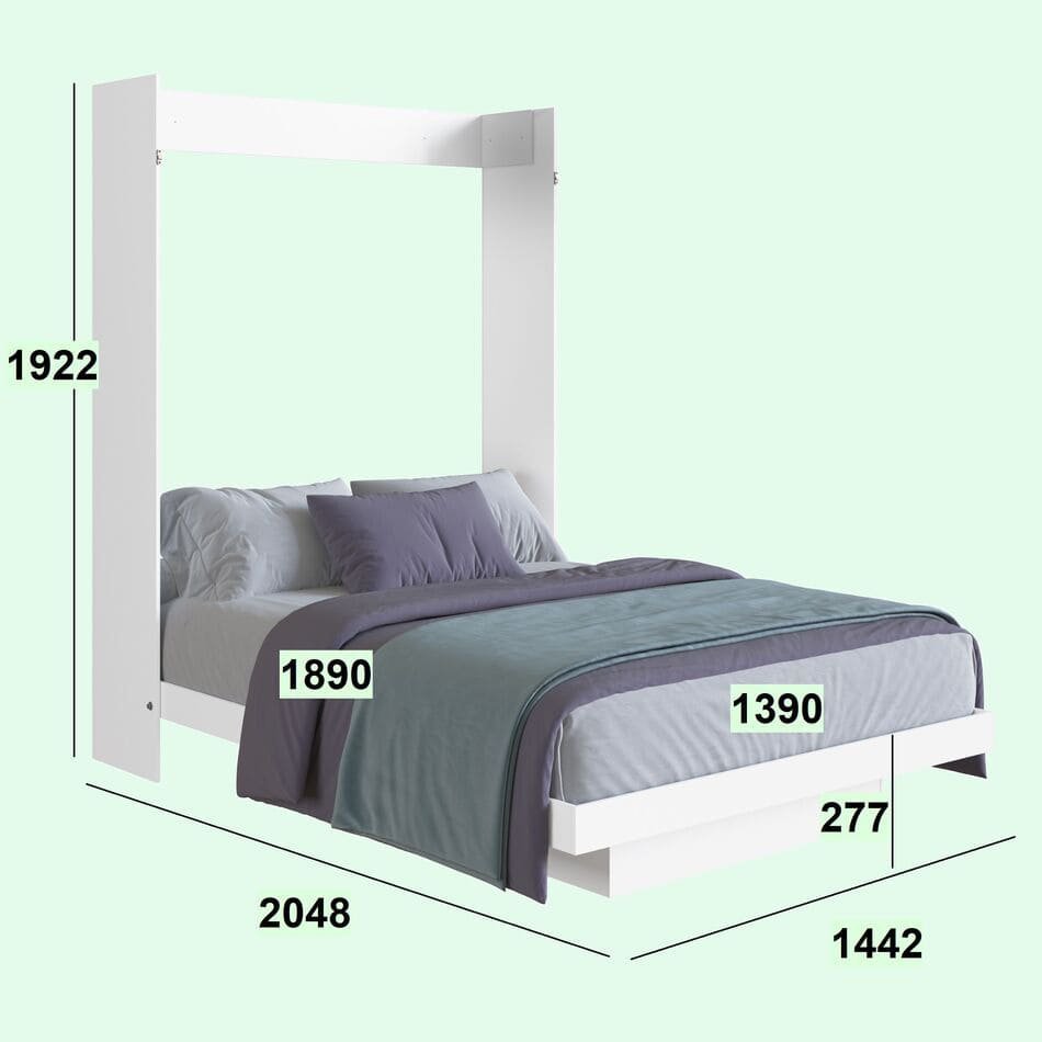 Cama Articulável Vertical Casal 140 Vancouver Branco Art In - 5