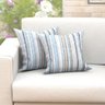 Capa Almofada Listrada Azul Kit com 4 Unidades 45cm x 45cm Tecido Jacquard com zíper - 3