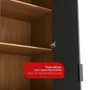 Ver imagem 6 de Guarda-Roupa Modulado 2 Portas 4 Prateleiras 80cm x 52cm x 230cm Linha Liga Modulado Cinza Canela/Grafite