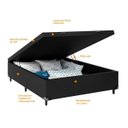 Ver imagem 5 de Cama Box Baú Casal - 44x138x188cm - Couro Preto