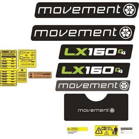KIT ADESIVO ESTEIRA NOVA LINHA LX - 160 - G4 - MOVEMENT 10 KIT Casa Harmonia