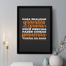 Quadro Decorativo para Realizar Grandes Coisas 33x24cm:moldura Preta - 2