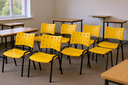 Ver imagem 1 de Kit 11 Cadeiras Iso Fixa Empilhável Escola Igreja Salão:amarelo