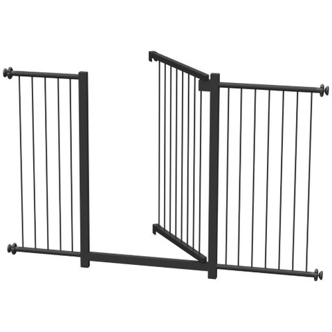 Grade Portão Pet Bebê Divisor Ambiente 118 a 123 Cm Preto