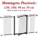 Ver imagem 5 de Grade Portão Pet Bebê Divisor Ambiente 118 a 123 Cm Preto