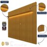 Painel para Tv até 85 Polegadas com Led Ripado Clean Nobre Naturale 230cm - 4