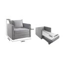 Ver imagem 5 de Sofá Cama Noronha Solteiro Dobrável com Colchão 1.08m Almofadas Soltas Jc Estofados