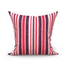 Capa para Almofada Listrada Vermelha Grande 2 Unidades 60cm x 60cm Tecido Jacquard - 5