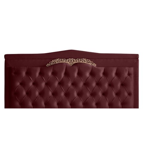 Cabeceira de Cama Box Painel Barcelona Casal 140 Cm Retro Capitonê Botão Encapados Suede Bordo do La