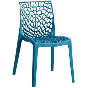 Cadeira Gruvyer em Polipropileno:azul Petroleo