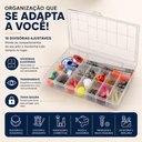 Ver imagem 4 de Caixa Organizadora 16 Divisorias Maleta Multiuso Transparente Grande Porta Bijuterias Acessorios Par