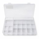 Ver imagem 2 de Caixa Organizadora 16 Divisorias Maleta Multiuso Transparente Grande Porta Bijuterias Acessorios Par