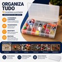 Ver imagem 6 de Caixa Organizadora 16 Divisorias Maleta Multiuso Transparente Grande Porta Bijuterias Acessorios Par