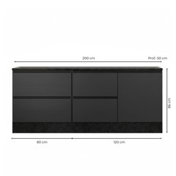 Kit Etna 2 Balcões para Pia e Cooktop Poliman Móveis - 5 Kit Etna 2 Balcões para Pia e Cooktop Poliman Móveis - 5