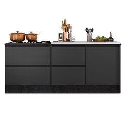 Kit Etna 2 Balcões para Pia e Cooktop Poliman Móveis - 2