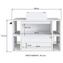 Ver imagem 3 de Gabinete para Banheiro 01 Porta 01 Gaveta 80cm Branco Proddy
