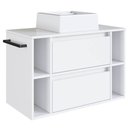Ver imagem 1 de Gabinete para Banheiro 01 Porta 01 Gaveta 80cm Branco Proddy