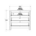 Ver imagem 3 de Cômoda 3 Gavetas Diamond 76x40x73 Cm Ditália
