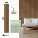 Ver imagem 5 de Kit 2 Painel Ripado de Madeira Natural Acústico Ikara - 270x32cm