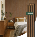 Ver imagem 1 de Kit 2 Painel Ripado de Madeira Natural Acústico Ikara - 270x32cm