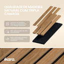 Ver imagem 3 de Kit 2 Painel Ripado Blanchonella de Madeira Natural Acústico Ikara - 270x32cm