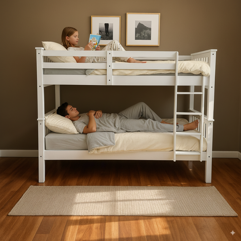 Beliche Cama Solteiro de Madeira Maçiça de Pinus Reforçado