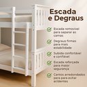 Ver imagem 6 de Beliche Cama Solteiro de Madeira Maçiça de Pinus Reforçado