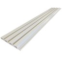 Ver imagem 3 de Painel Ripado em Placa 100x0,15cm (6,3m²) PVC e 12 Cantoneiras Branco/Gelo Bariri