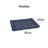 Colchonete Pet Azul Grande Estampada Cachorro ou Gato 80cm x 60cm com zíper - 2