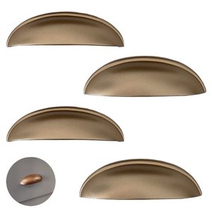 Puxador Concha Dourado Aniela Torralba 64mm 4 Unidades