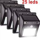 Ver imagem 1 de Kit 4 Luminária Solar de Parede 25 Leds com Sensor de Movimento e Acendimento Automático