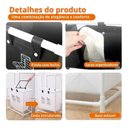 Ver imagem 6 de Cesto de Roupa Suja Triplo 3 Compartimentos Separador Lavanderia Organizador TNT Estrutura Reforcada