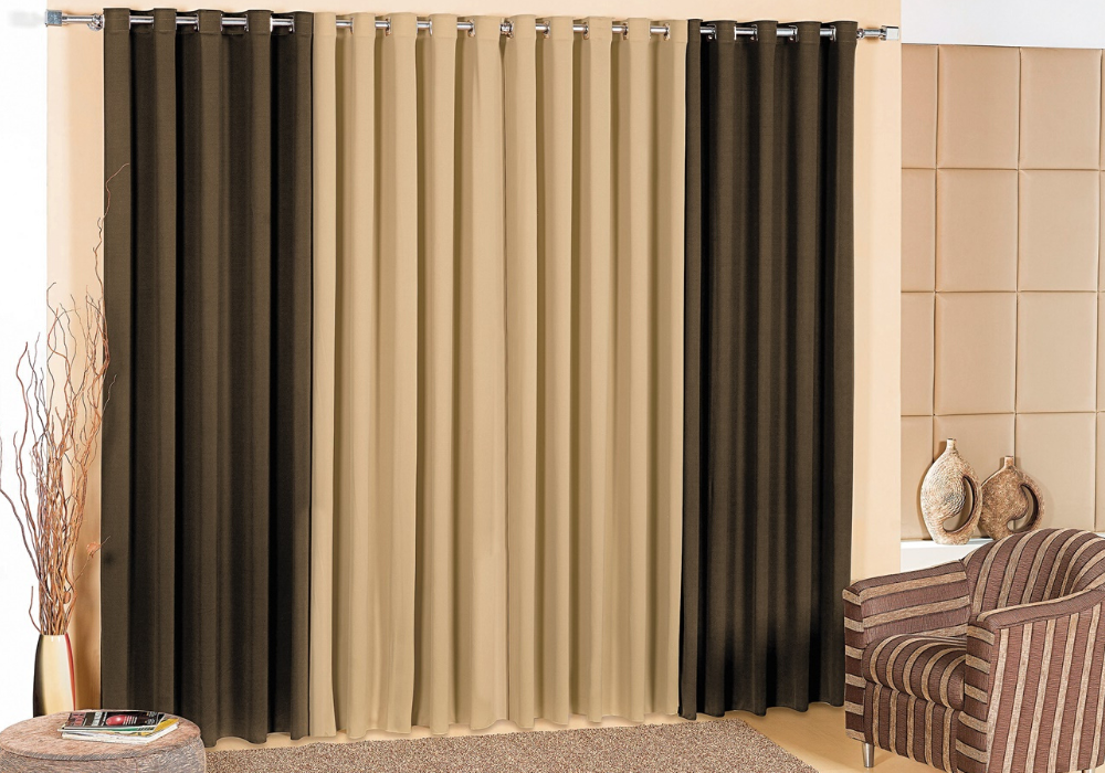 cortina para sala ou quarto 300 cm x 250 cm curtinas 2 metros franzido moderno - 3