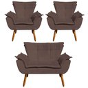 Ver mais imagens de Kit Namoradeira 02 Poltronas Opala Suede Marrom