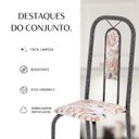 Ver imagem 6 de Conjunto de Mesa Tubular com 4 Cadeiras Lívia Prata/Bege