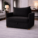 Ver imagem 1 de Poltrona Cama Mônica Suede Decorativa Confortável Moderna Sala Quarto Recepção