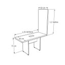 Ver imagem 5 de Mesa Reunião Painel Tv Podcast Preto Caixa Tomada 135 X 60