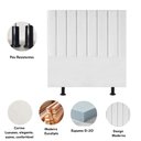 Ver imagem 4 de Cabeceira Estofada Cama Solteiro 90cm Luna Corino e Frame Branco