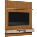Ver imagem 1 de Painel Ripado Para TV 75 Pol Slats e Bancada Lisa 219x250cm L05 Nature Off White - Lyam Decor Slats 