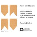 Ver imagem 3 de Kit 20 Bandeiras de Festa Junina São João MDF 20 x 15 cm Decoração Artesanato DIY