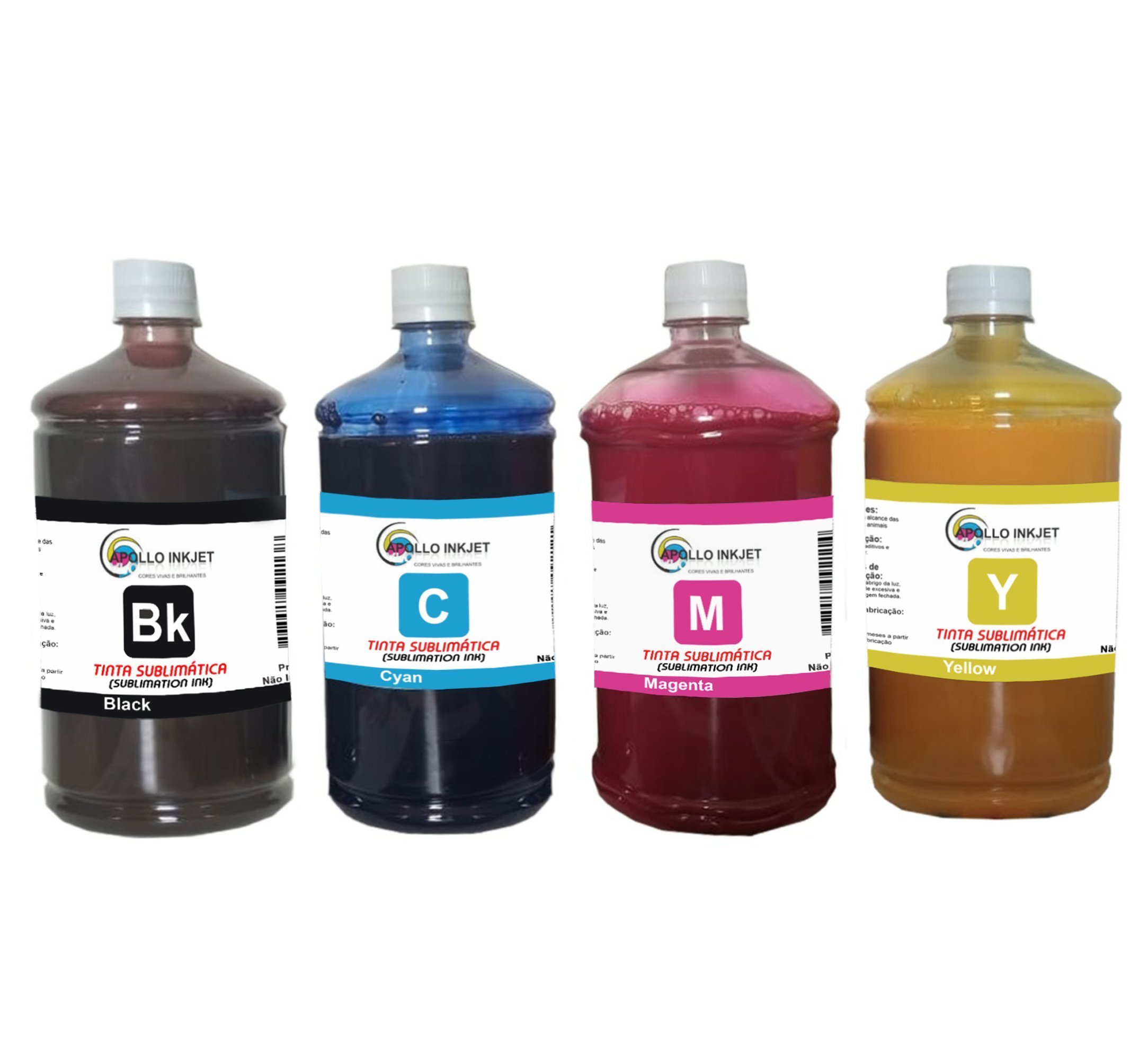 Kit Refil 4 litros Tinta Sublimatica APOLLO INKJET Compativel Com Impressora Epson Ecotank: Canecas, - 1